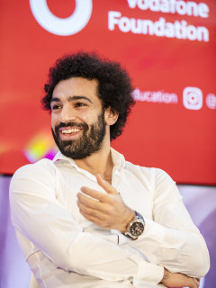 Fotbalista Mo Salah podporuje vzdělávání dětí od Nadace Vodafone
