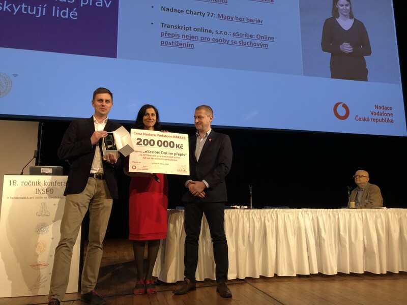 Cenu Rafael Nadace Vodafone získal projekt eScribe