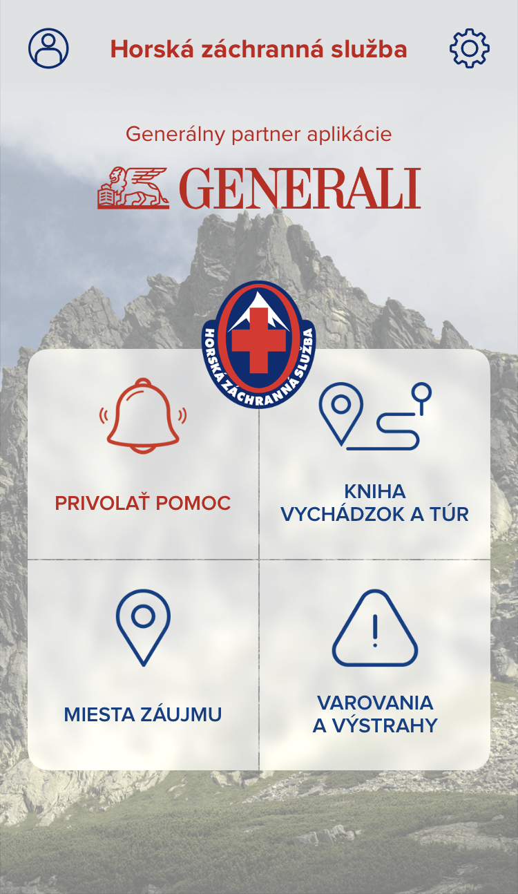 náhled nové mobilní aplikace Horská Záchranná služba